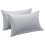 (Silver Pillowcase Only (50x75 cm)) Reversible Plain Duvet Cover Silver Bedding Sets 1