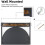 Industrial Round Wall Accent Mirror Square Wood Frame 6