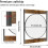 Industrial Round Wall Accent Mirror Square Wood Frame 5