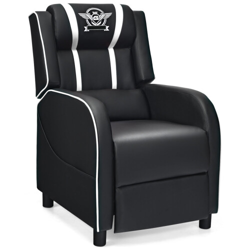 Casart Gaming Recliner Chair PU Leather Single Recliner Sofa Adjustable