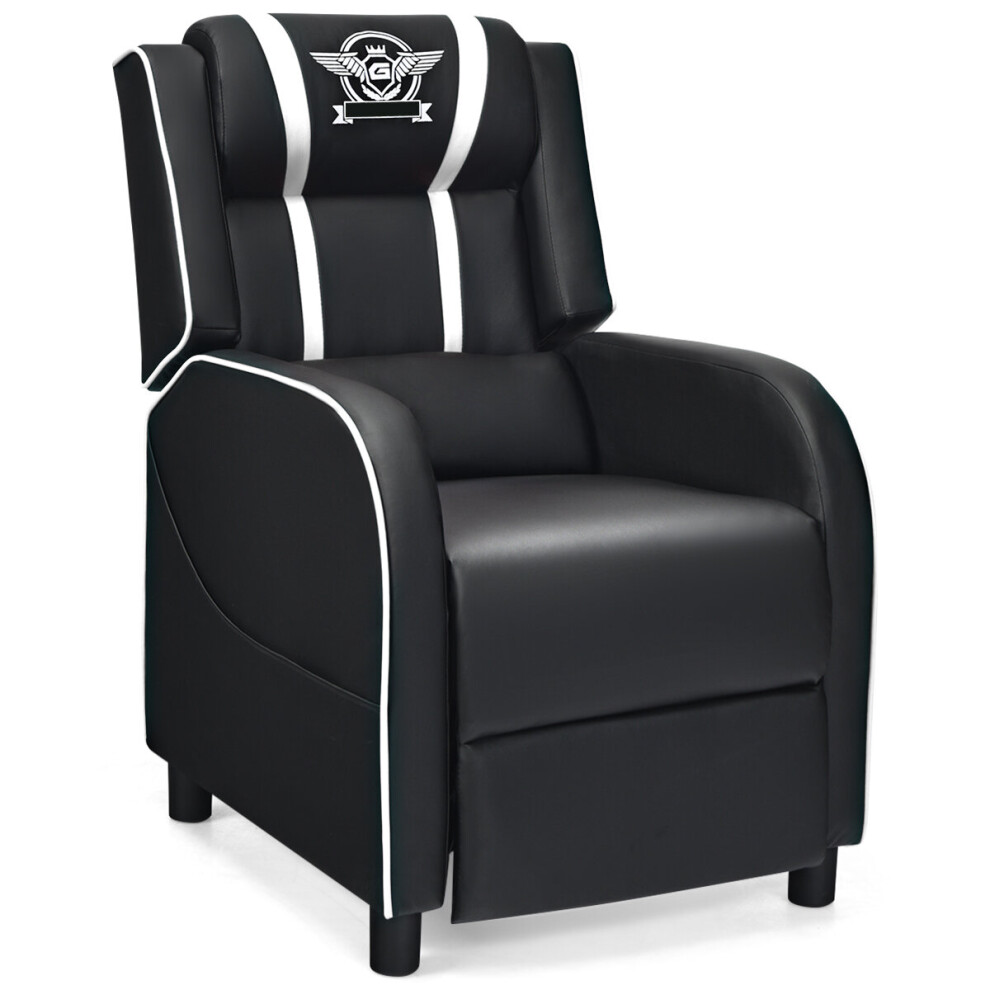 Gaming Recliner Chair PU Leather Single Recliner Sofa Adjustable