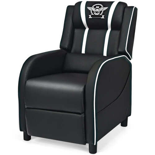 Casart Gaming Recliner Chair PU Leather Single Recliner Sofa Adjustable 1