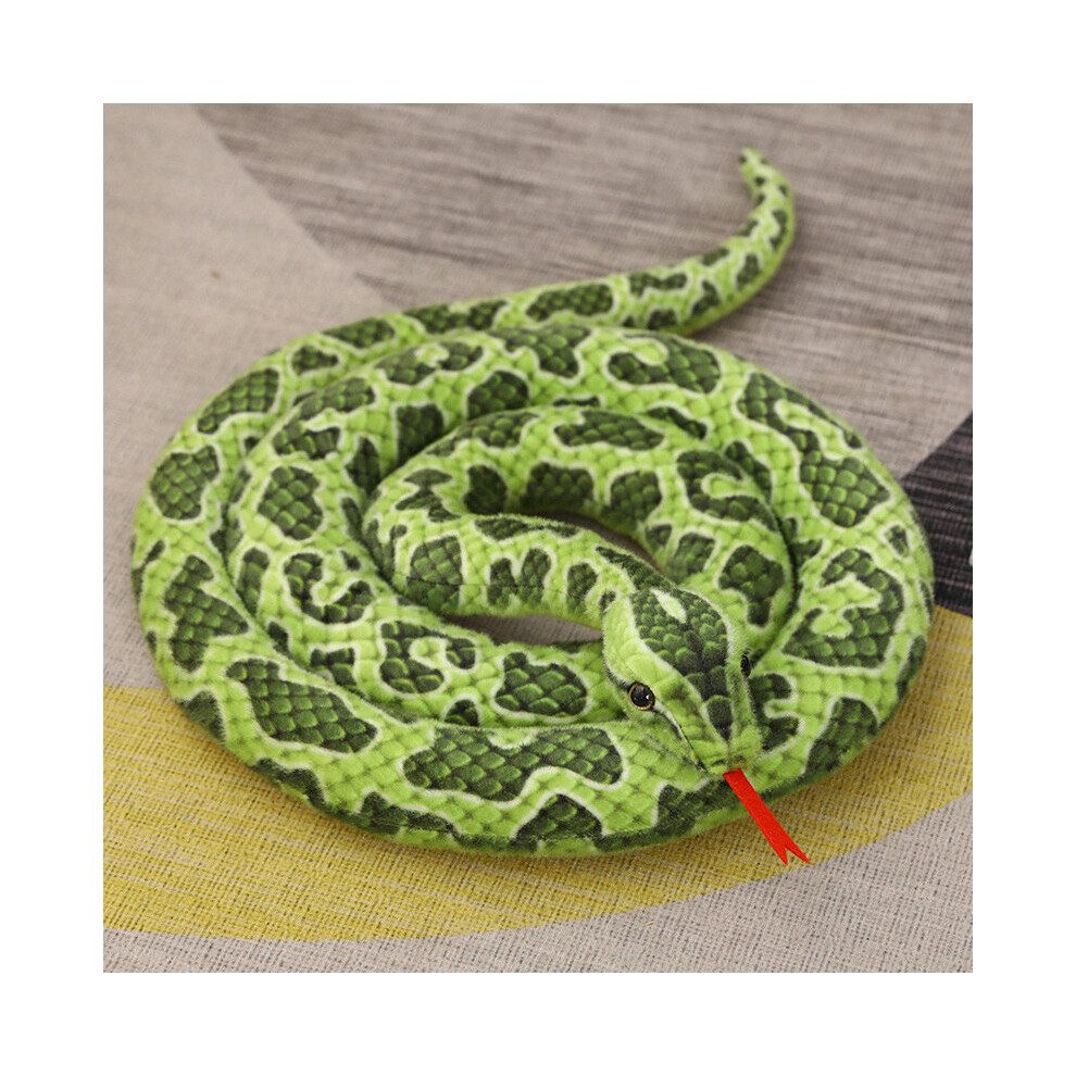(D, 200CM) Giant Snakes Plush Toy Simulated Realistic Doll
