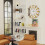 24inch Decorative Round Mirrored Wall Clock with Bling Sunburst Edge 4