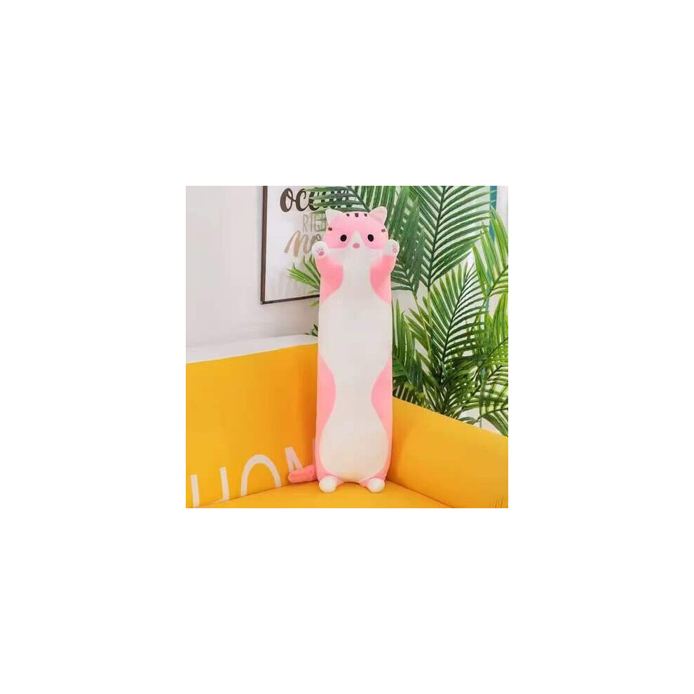 (pink, 70cm) Long Cute Cat Stuffed Animal Plush Toy Doll Pillow