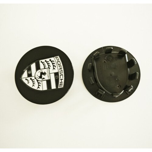 4x Porsche Wheel Centre Caps Black and Black 65mm on OnBuy