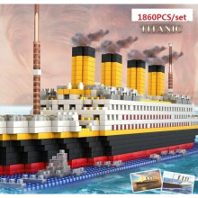 1860Pcs Titanic Shape Model Building Blocks Model Construction Kit