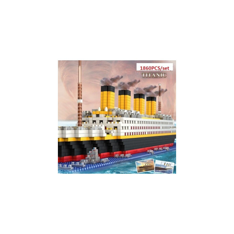 Wwe 1860Pcs Titanic Shape Model Building Blocks Model Construction Kit
