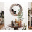 (M?Dia:600mm?) Decorative Silver Glass Vanity Round Wall Mirror with Crystal Edge 2