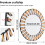 (M?Dia:600mm?) Decorative Silver Glass Vanity Round Wall Mirror with Crystal Edge 6