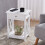 Living And Home Wooden One Drawer Bedside Table Cabinet Side Table White 3