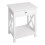 Living And Home Wooden One Drawer Bedside Table Cabinet Side Table White 4