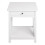 Living And Home Wooden One Drawer Bedside Table Cabinet Side Table White 5