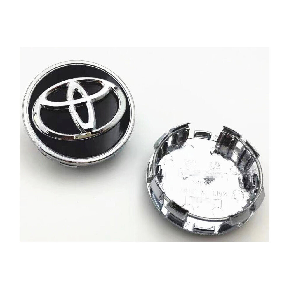 4Pcs Hub Cap For Toyota Camry Corolla Chrome 62Mm Black 5701510951190