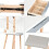 ELECWISH (Oval Mirror 2) Dressing Table 3 Modes Mirror Stool Drawer 80*40 6