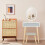 ELECWISH (Oval Mirror 2) Dressing Table 3 Modes Mirror Stool Drawer 80*40 7