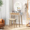 ELECWISH (Oval Mirror 3) Dressing Table 3 Modes Mirror Stool Drawer 80*40 7