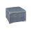 Malta Rattan Footstool in Ocean Grey 1