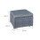 Malta Rattan Footstool in Ocean Grey 2
