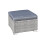 Malta Rattan Footstool in Dove Grey 1