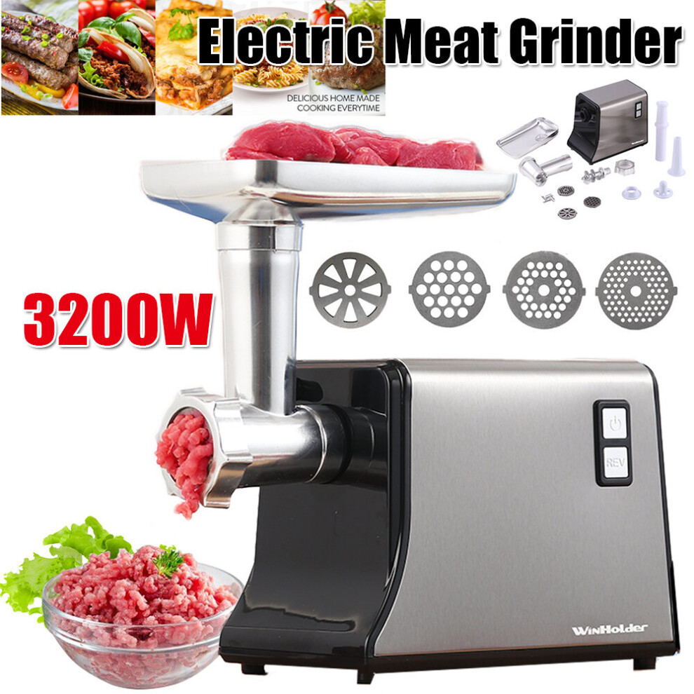 3200W Electric Meat Grinder Mincer Machine Mincing Sausage Maker Food Filler 220-240V