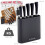 NETTA (Black) NETTA 6 Piece Kitchen Knife Set Including Block 7