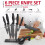 NETTA NETTA 6 Piece Kitchen Knife Set with Clear Block 2