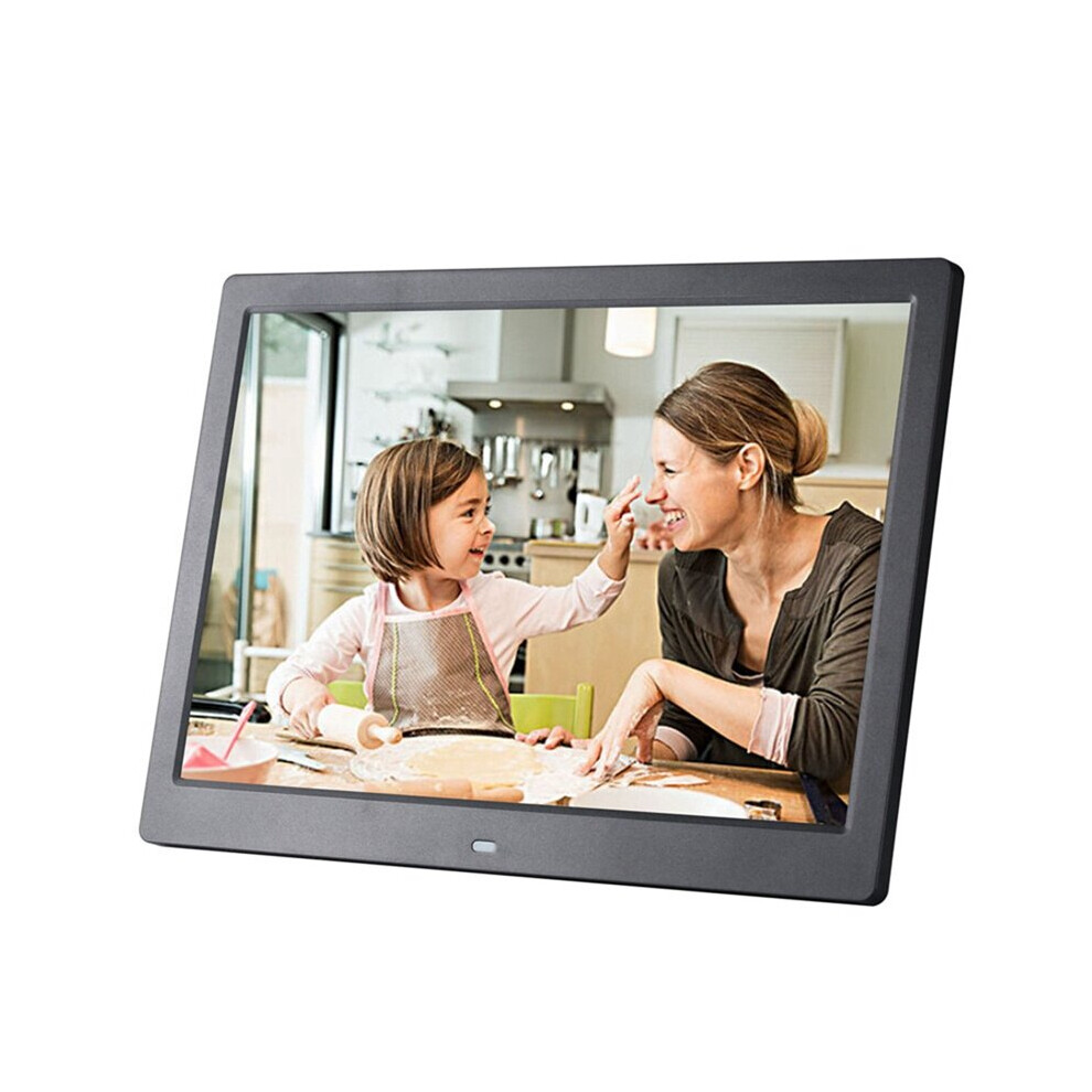 (Black) 10'' HD Digital Photo Frames Video Gift Christmas