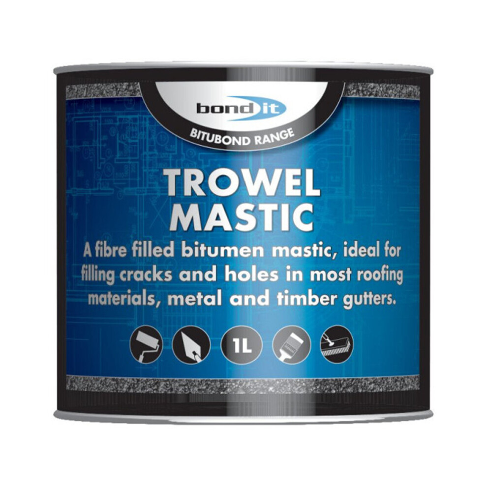 Bondit Trowel Mastic - Black 1L 5060021362124