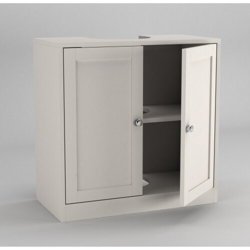 URBN Living (Under Sink Cabinet - White) Under Sink Cupboard Mirror Unit WC Paper Dispenser 2