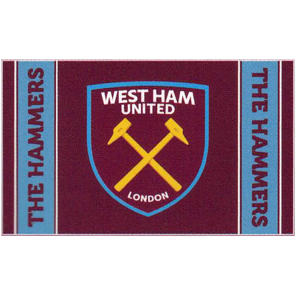 West Ham Crest Stripe Flag 5 x 3