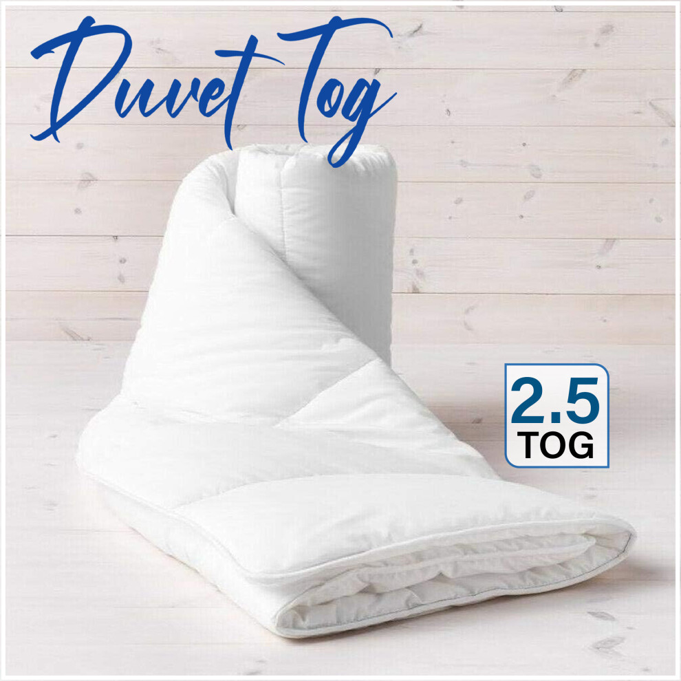 (2.5, Single: 135 cm x 200 cm) Duvets & Quilts Anti Allergic Ultra Breathable Bedding Tog 2.5, 4.5, 7.5