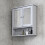 URBN Living (Wall Mirror Cabinet - Grey) Under Sink Cupboard Mirror Unit WC Paper Dispenser 1