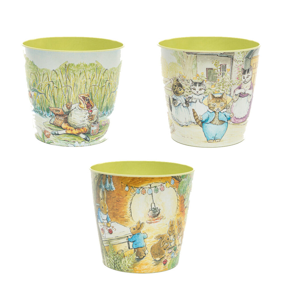 Plant Pot Beatrix Potter Set Of 3 Eco Garden Eco-Pot Peter Rabit Set 1