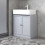 URBN Living (Under Sink Cabinet - Grey) Under Sink Cupboard Mirror Unit WC Paper Dispenser 1