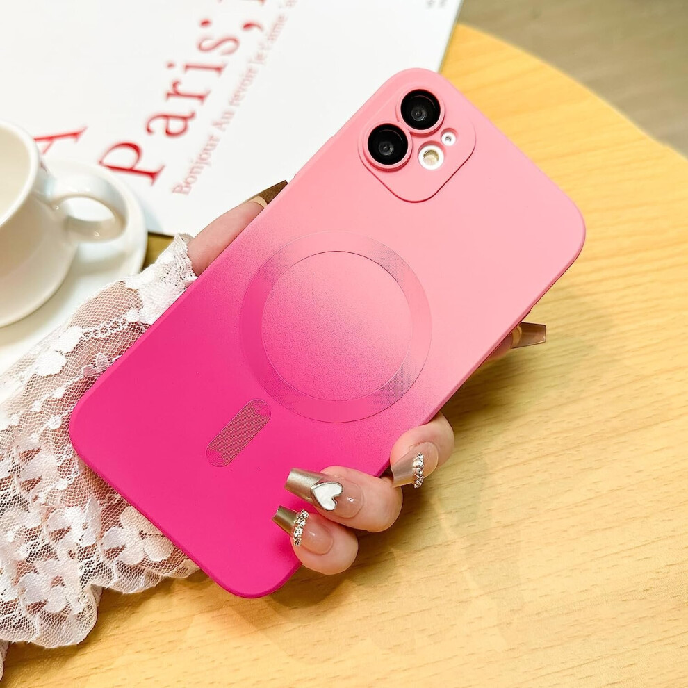 Iphone 12 Case [Compatible With Magsafe] Soft Tpu Bumper Anti-Drop Anti-Scratch Shockproof Full Camera Lens Protective Slim Multicolor Magnetic Cover Pink 7042558902385