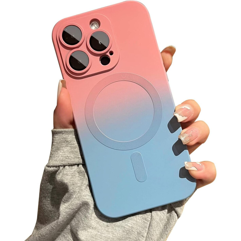 Photos - Case TIANFU Magnetic iPhone 12Pro Max , Cute Gradient Color  for Women & Men,Soft TPU Shockproof with C [Compatible with MagSafe]