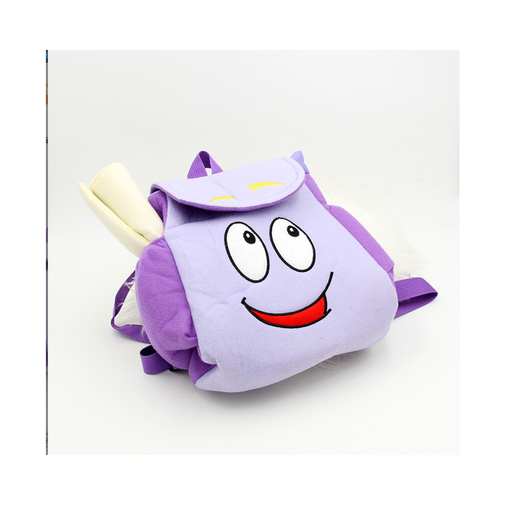 Dora The Explorer Purple Plush Toys School Backpack with Map Kids Gift