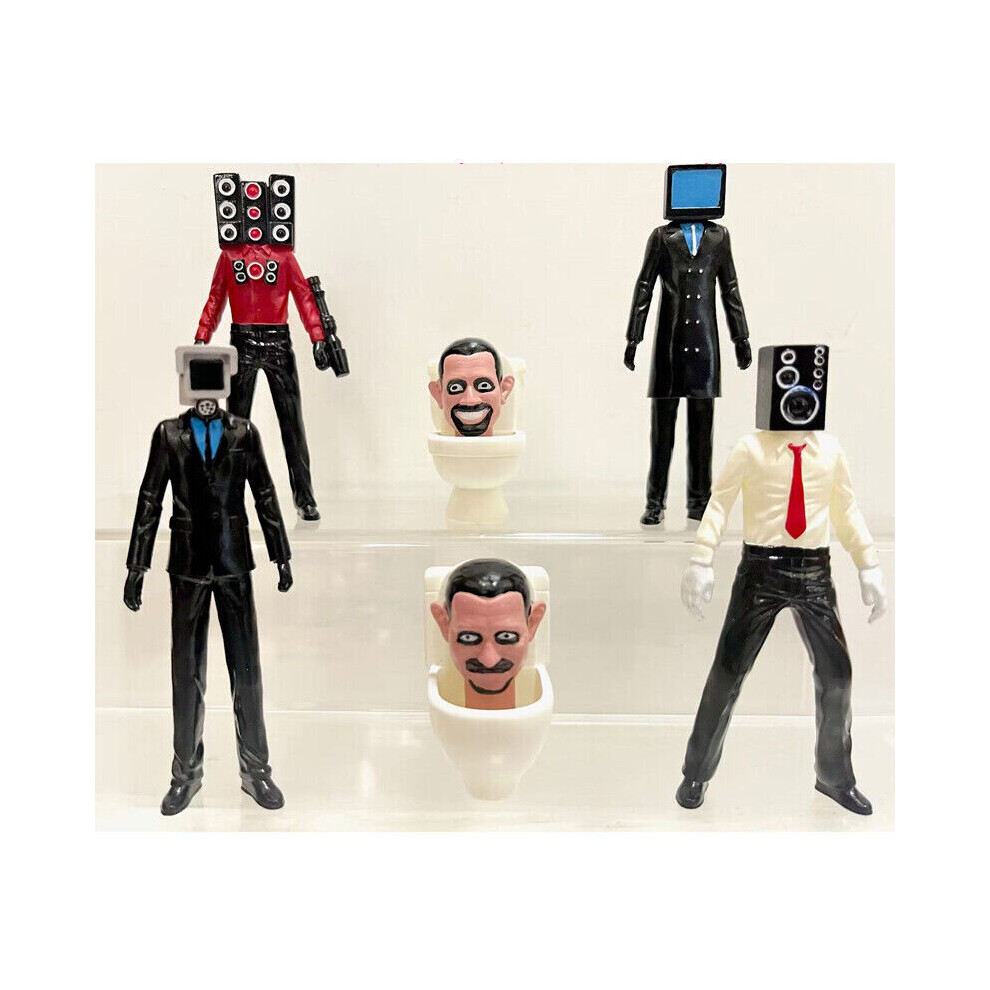 (6pcs) Funny Game Skibidi Toilet Action Figures Set Toy Gifts