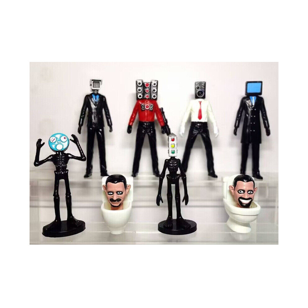 (8pcs-A) Funny Game Skibidi Toilet Action Figures Set Toy Gifts