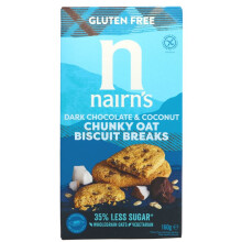 Nairn's GF Dark Choc&C'nut Chunky Bisc 160g ( pack of 6 )