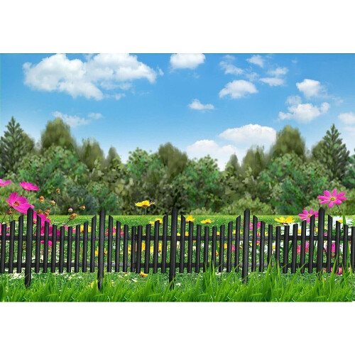 60cm Flexible Garden Lawn Grass Edging Picket Border Panel Black on OnBuy