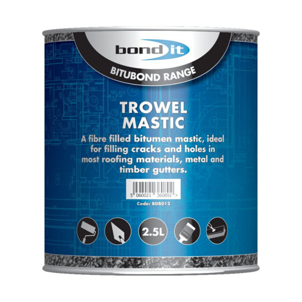 Bondit Trowel Mastic - Black 2.5L 5060021360892