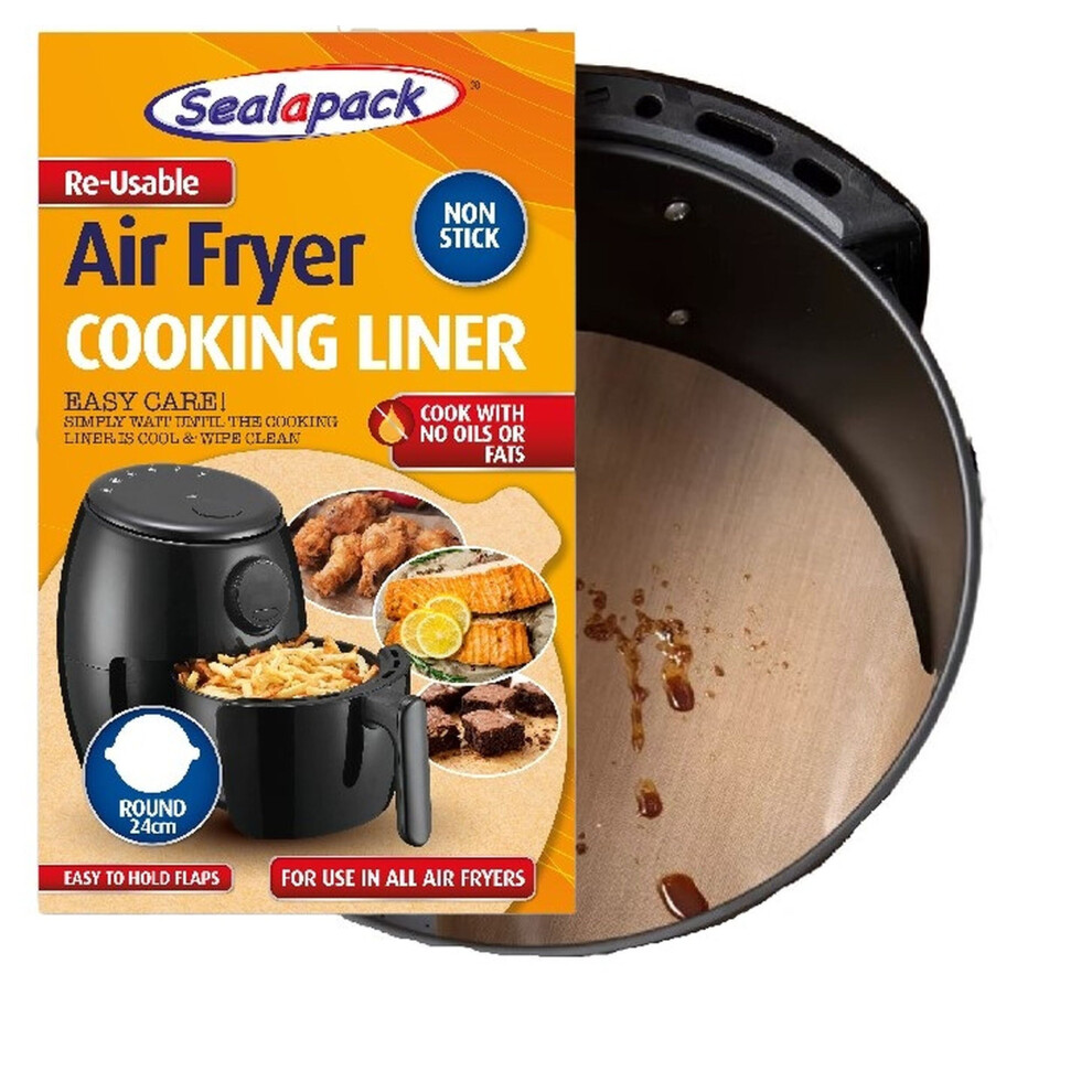 Re Usable Air Fryer Cooking Liner Round Sheet Universal Non Stick 24cm