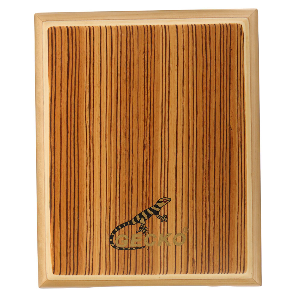 Gecko Percussion PAD-2 Zebra Wood Cajon Box Drum