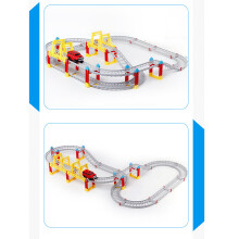 75pcs Assembled Multi-layer Track Toy Electric City Rail Car Toy Car