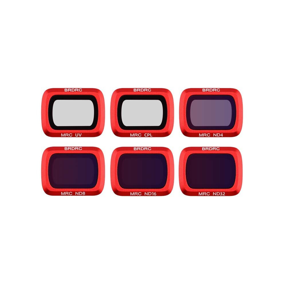 Waterproof Coating Camera Lens Filter 1Pc Uv Cpl Nd For Dji Mavic Air 2 Drone Red 6900069131902