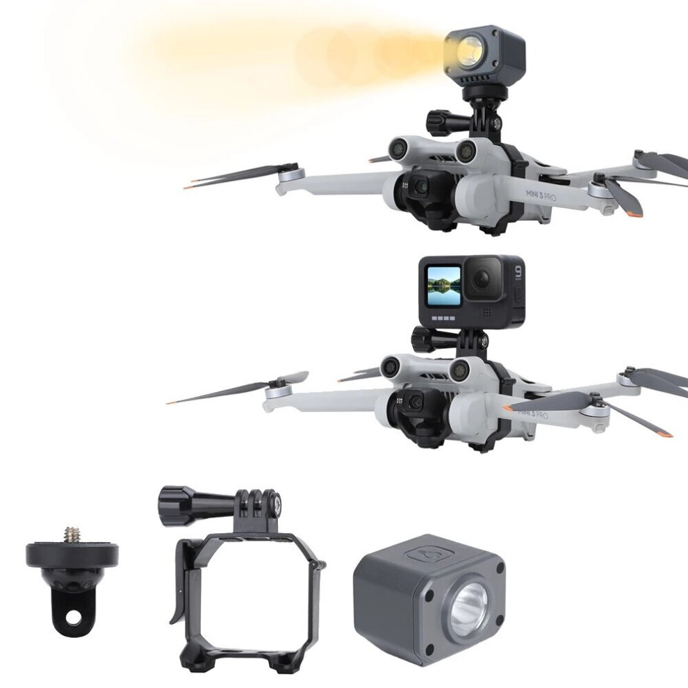Sunnylife Extended Multifunctional Adapter Camera Bracket Holder Mount For Dji Mini 3 Pro Action 2 Insta360 One X2 Light 6900984994903