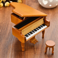Wooden Mechanical Classical Grand Piano Music Box Collectible Gift Movement Hobbies Fashion Accessories