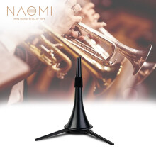 NAOMI Foldable Trumpet Stand Black Tripod Holder Stand Metal Brass Leg Woodwind Instrument Accessories